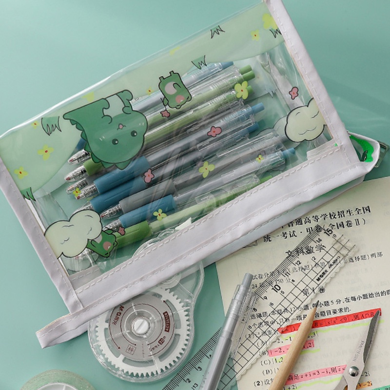 Túi Đựng Bút Trong Suốt Sức Chứa Lớn Dễ Thương Cho Nữ Sinh Trung Học