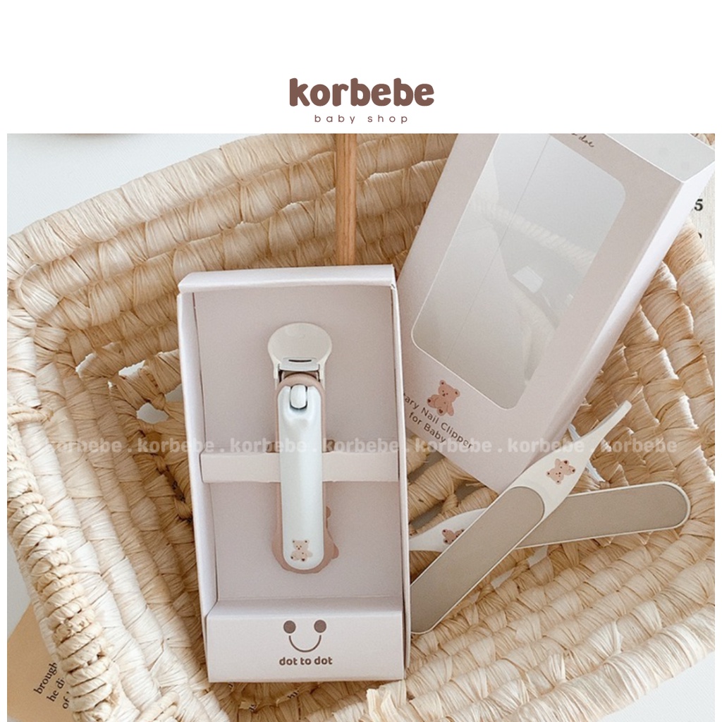 Set bấm móng tay kèm dũa cao cấp cho bé Dottodot x Bocas Hàn Quốc