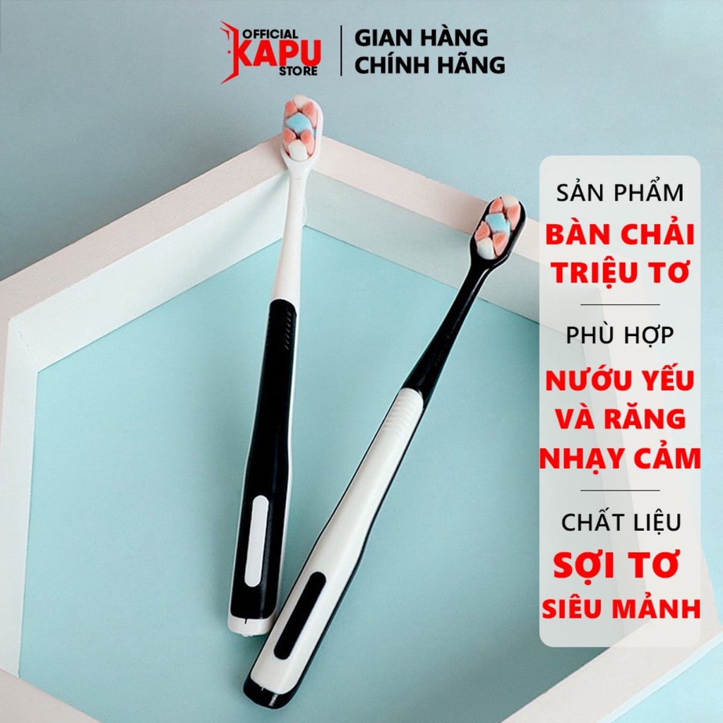 Bàn chải triệu tơ KAPU cho người nhạy cảm, phụ nữ mang thai và người có nha yếu, thành phần an toàn cho tất cả mọi người