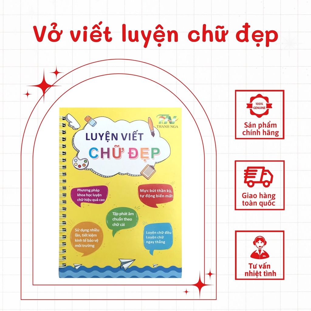 Vở Tập Tô Luyện Chữ Viết Chữ Số Có Hình Ảnh Minh Họa Màu Sắc Đẹp Mắt Dành Cho Trẻ Em