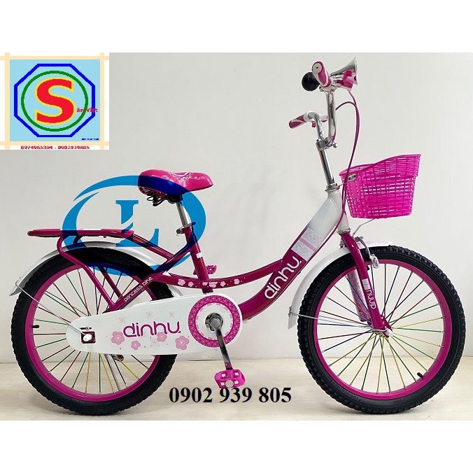 GH BIKE- XE NỮ 20 INCH BAGA LIỀN-ĐỎ xe đạp bé gái 8-12 tuổi 20 inch - LHệ Gian Hàng để nhận KM Ạ
