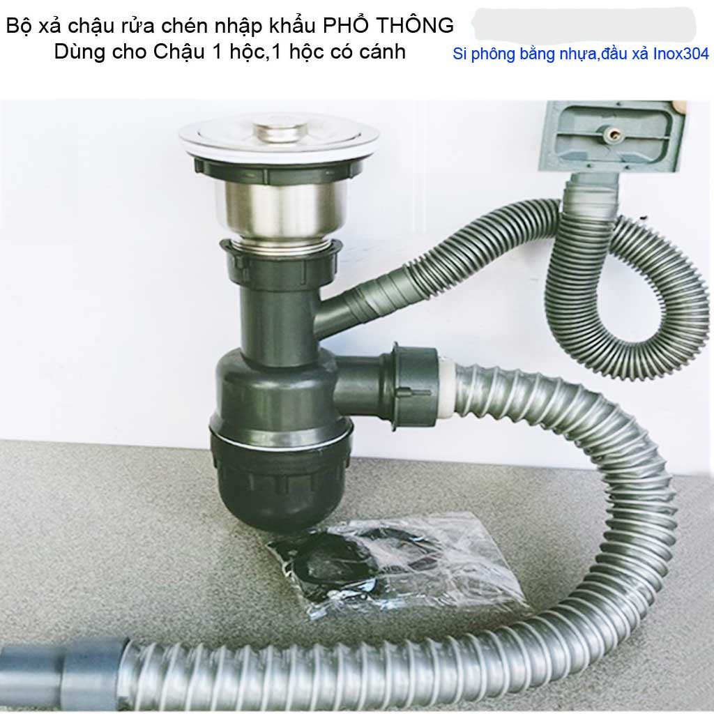 bộ xả bồn rửa chén đơn và đôi