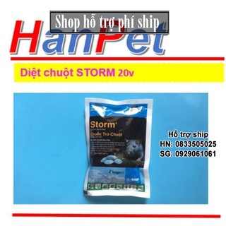 Hỗ trợ Ship- Thuốc Diệt Chuột Storm 20v  CHỐNG ĐÔNG MÁU (THUỐC CHUỘT sunzin 413)