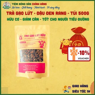 Trà Gạo Lứt Rẫy Đậu Đen Rang Mộc Cô Gái Bh.nong Giảm Cân Thải Độc Đẹp Da  Túi 500g