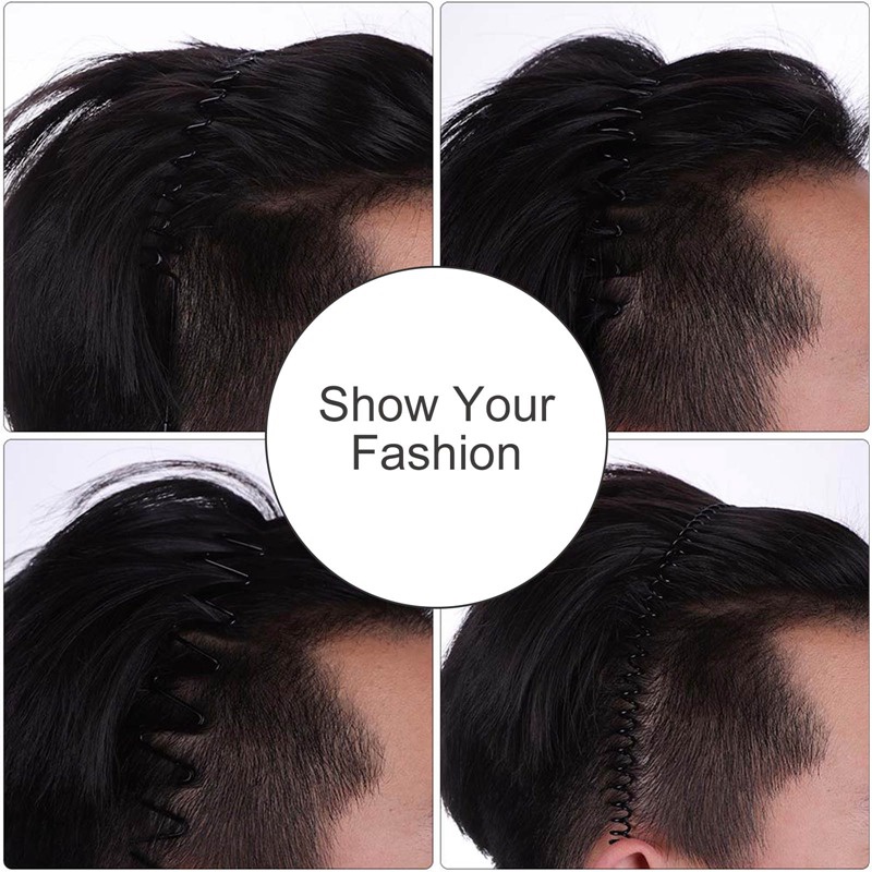 Set 5 Băng Đô Kim Loại + 5 Dây Cột Tóc Co Giãn Thời Trang Cho Nam Nữ