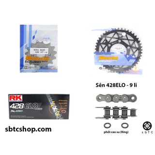 Nsd nhông dĩa recto sên rk phốt cao su 428 elo cb150r 2019 cbr150r chính hãng