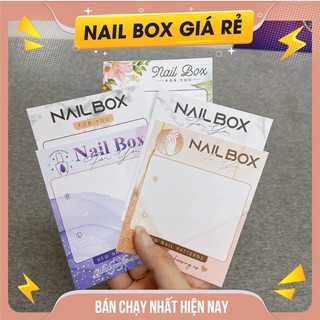 Bìa nailbox gắn móng,- thẻ gắn móng tay,size 9*11cm, giấy c300,in 1 mặt