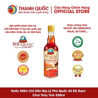 Nước mắm chỉ dẫn địa lý phú quốc thanh quốc 43n 520ml x 2 chai