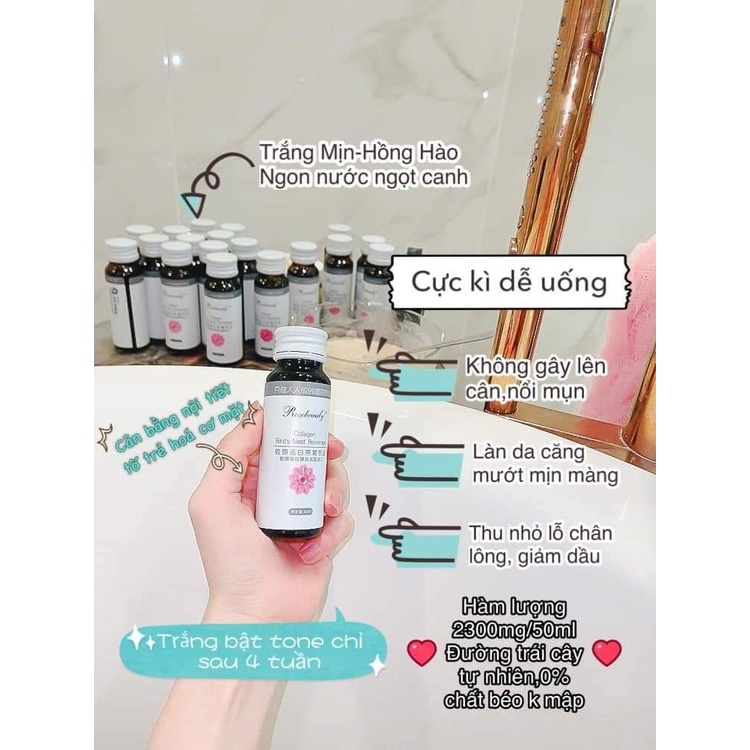 [Chính Hãng] Nước Uống Collagen Trắng Da, Đẹp Da, Collagen rose beauty yến Nuôi Giúp Tăng Đề Kháng, Chống Lão Hoá
