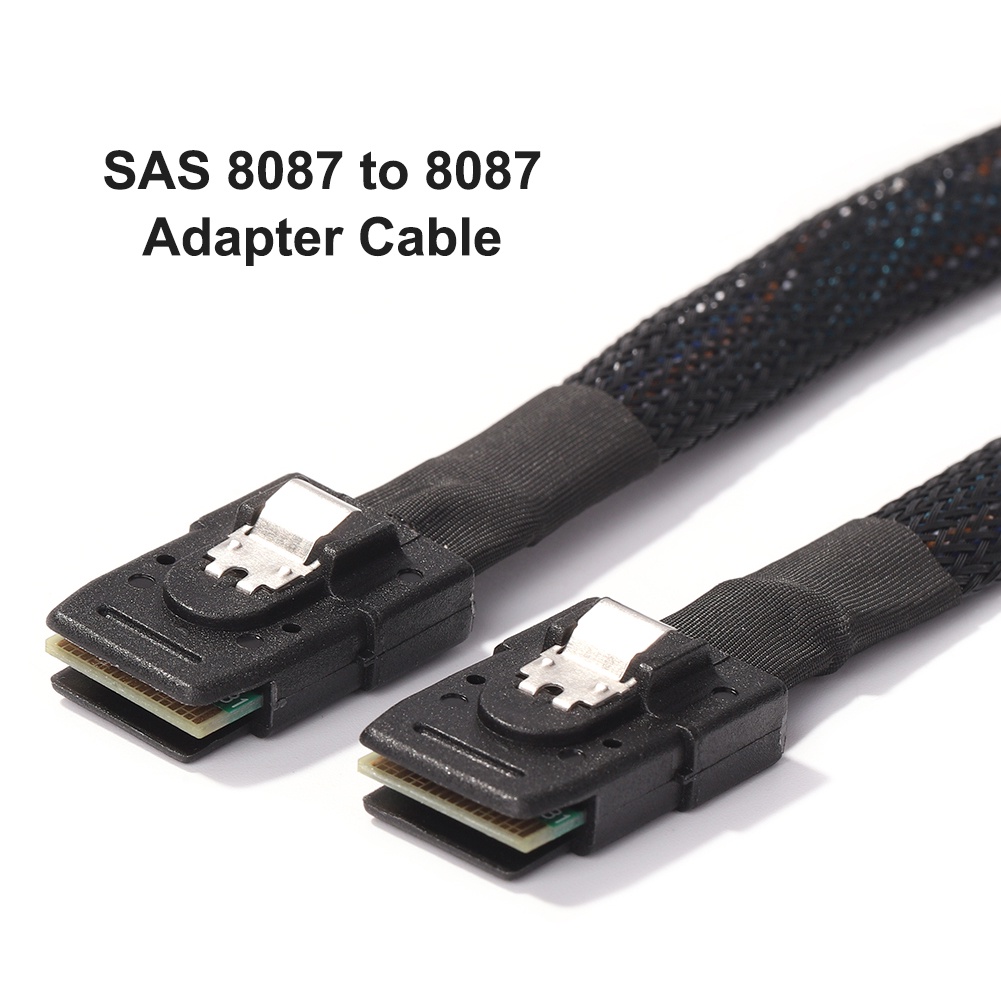 Cáp Dữ Liệu Ổ Cứng SAS SFF 8087 Sang SFF 8087 Server Dài 50cm - Màu Đen
