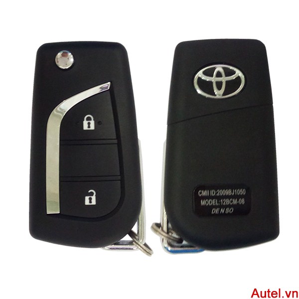 Bọc chìa khóa TPU Mạ Inox xe ô tô Toyota Innova, Fortuner, Corolla Altis 3 Nút chìa gấp