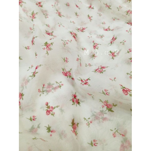 Tơ sống hoa nhí vintage