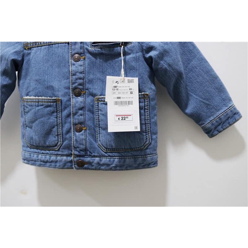 Áo denim GAP, ZARA, NEXT lót lông cừu