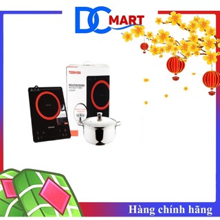 Bếp điện từ toshiba ic-20s2pv - kèm nồi inox theo sản phẩm -hàng chính hãng