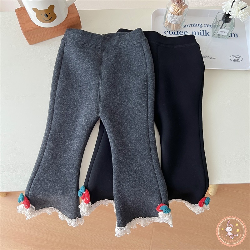 Quần Legging Dài Lưng Thun Co Giãn Tốt Kiểu Hàn Quốc Dễ Phối Đồ Cho Bé Gái