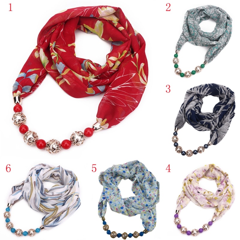 Khăn Choàng Cổ Chiffon Mềm Mại In Họa Tiết Hoa Thời Trang Cho Nữ