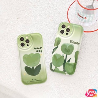 Ốp lưng iphone đệm khí Tulip Xanh 6/6plus/6s/6splus/7/7plus/8/8plus/x/xr/xs/11/12/13/pro/max/plus/prom