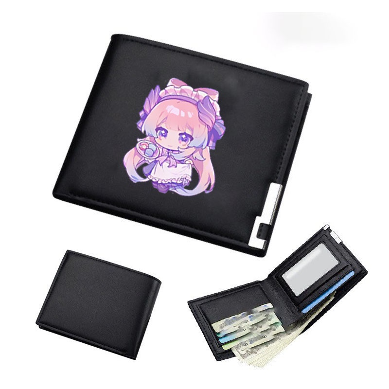 Ví da cầm tay nam nữ in hình GENSHIN IMPACT ver MAID game tiện lợi anime chibi
