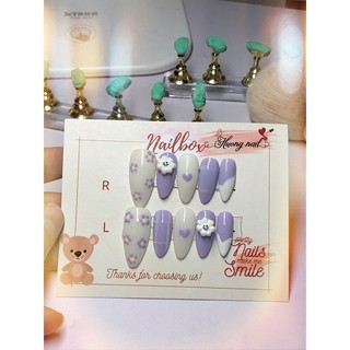 Nailbox thiết kế màu tím mộng mơ