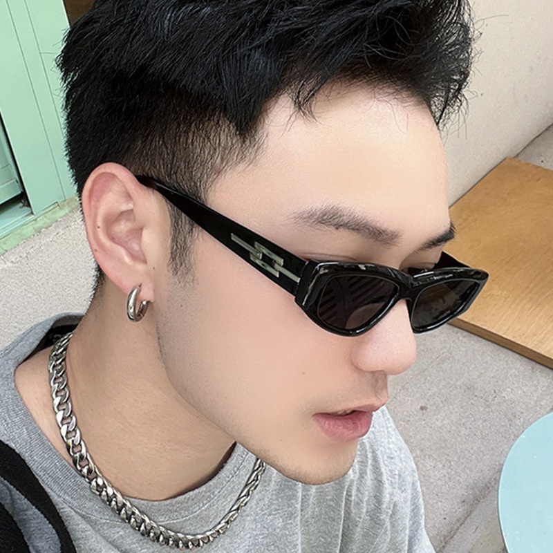 (KIQI-FASHION) COD Kính Mát Mắt Mèo Khung Nhỏ Phong Cách Hàn Quốc Mới Cho Nữ