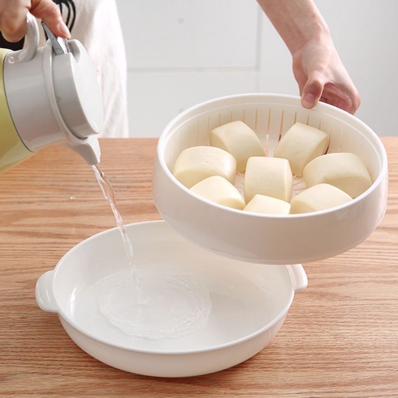Khay hấp lò vi sóng 3 tầng, bộ khay hấp lò vi sóng Việt Nhật tiện lợi, xửng hấp cách thuỷ cao cấp