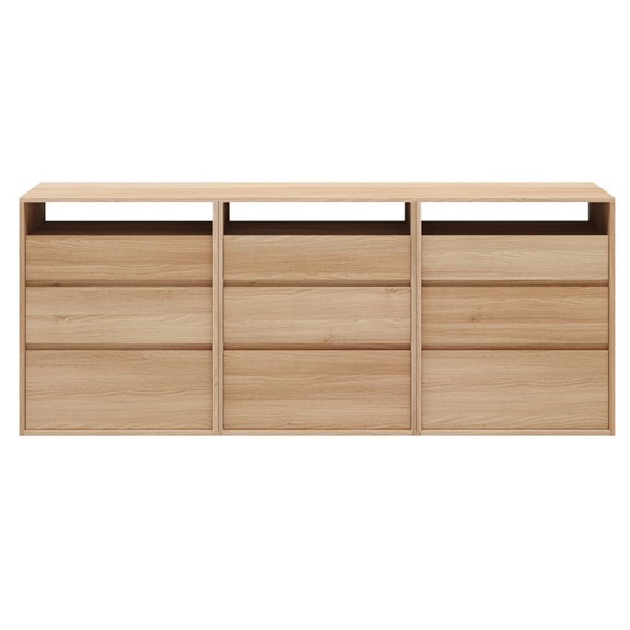 DECI, Tủ đựng đồ, tủ lưu trữ DRA_302, 210x48x84cm, tủ gỗ Scandi Home