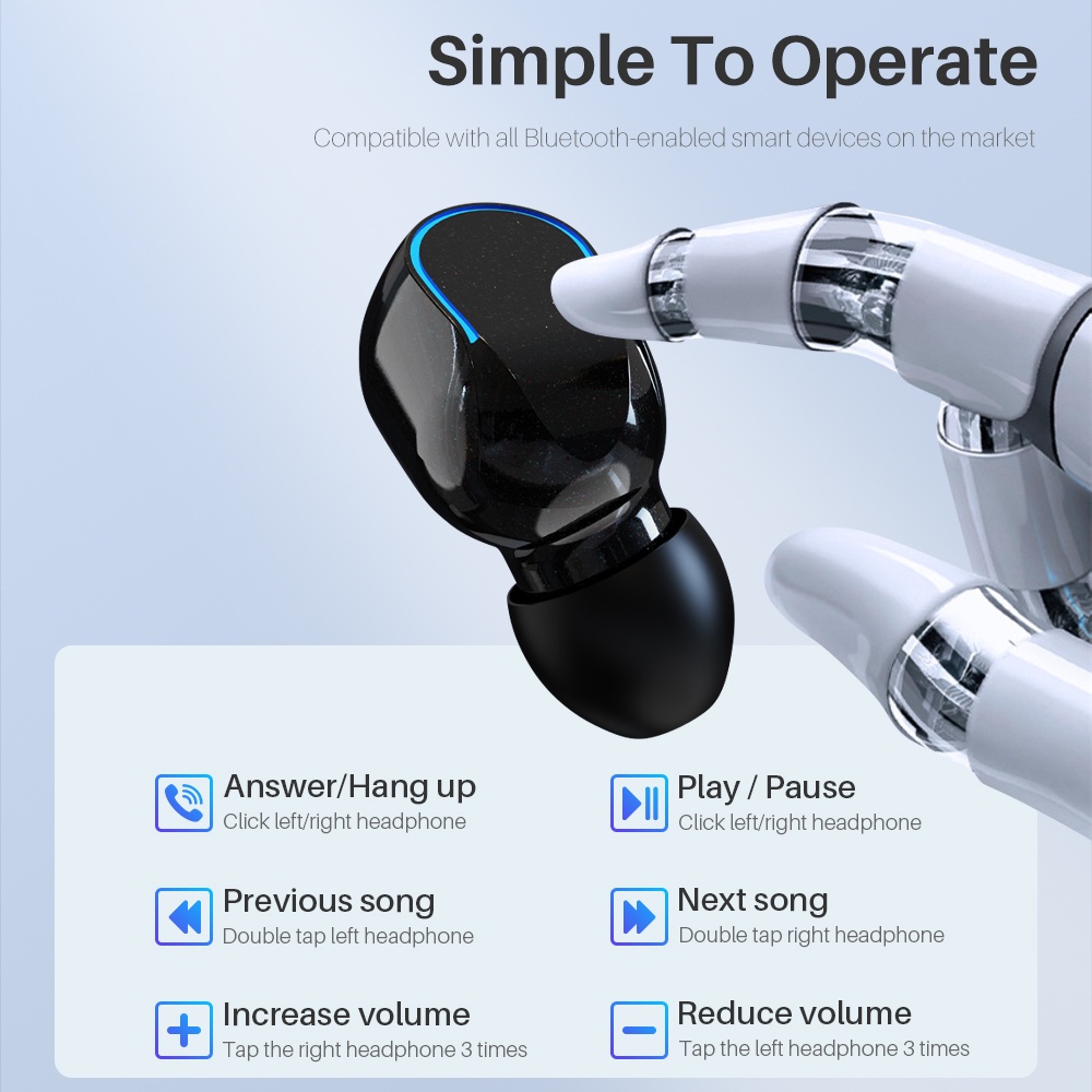 Tai Nghe Bluetooth Không Dây IPX5 TWS Chống Nước Cho Samsung Galaxy A12 A13 A22 A23 A33 A51 A52 A53 S10 S20 S21 S22