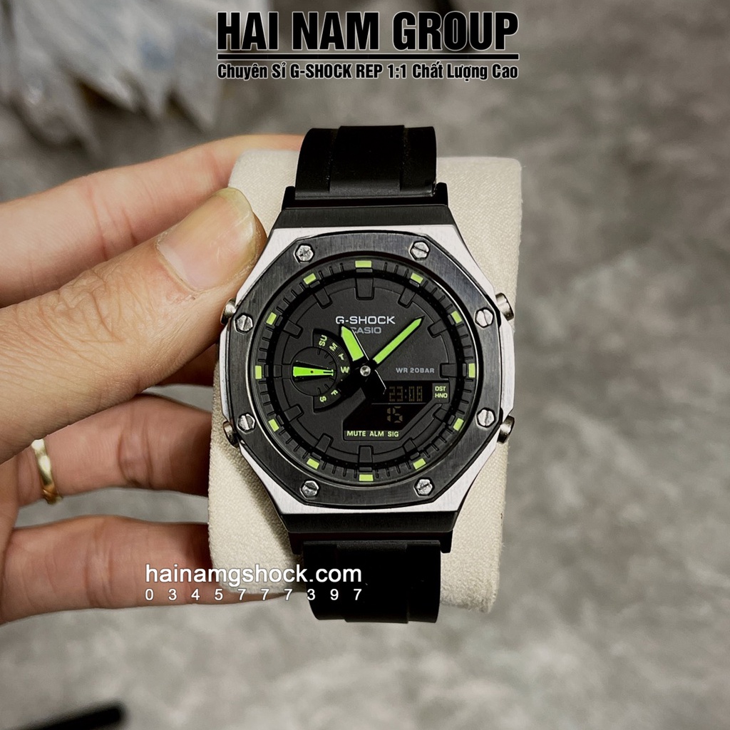 Đồng hồ nam G-SHOCK GA-2100-1A Custom Gen 2 Silver Green Camouflage | GA 2100 Custom Gen 2 | GA 2100 Rainbow Gen 2