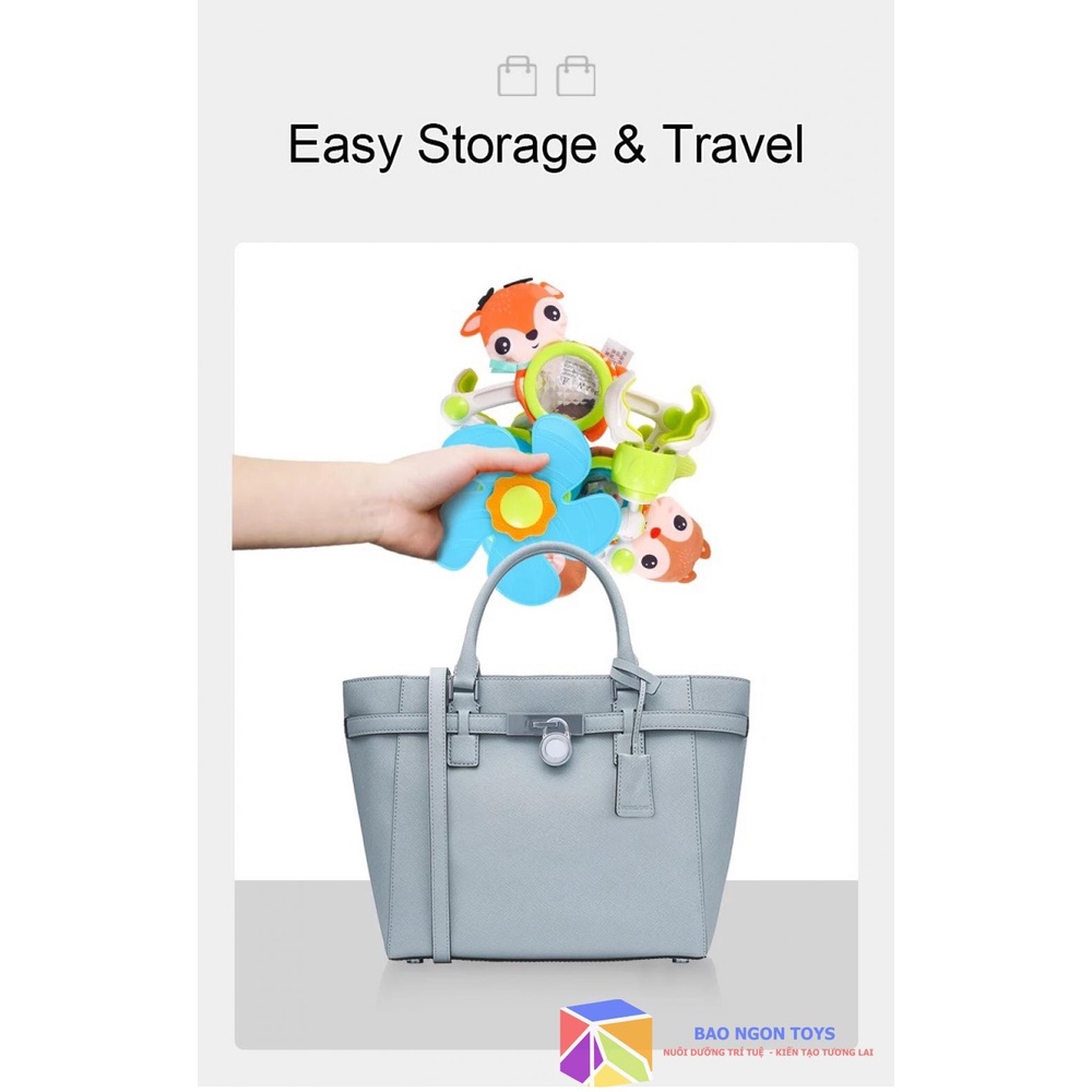 ĐỒ CHƠI TREO NÔI CŨI, XE ĐẨY ĐA TƯƠNG TÁC KÍCH THÍCH THỊ GIÁC BÉ SƠ SINH, PHÁT TRIỂN VẬN ĐỘNG TINH BAO NGON TOYS DV70