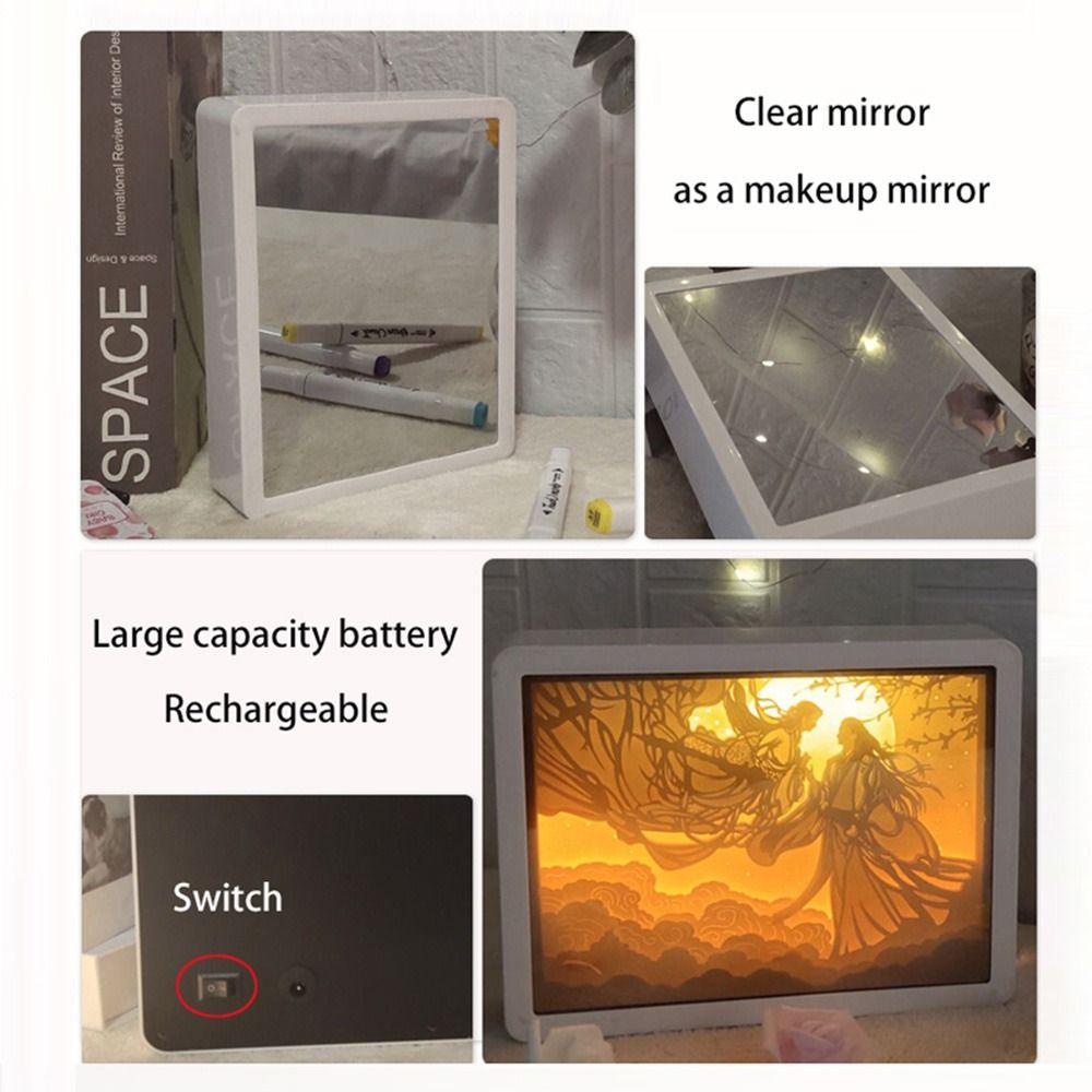 1 Đèn LED 3D Bằng Giấy Khắc Họa Tiết Trang Trí Nhà Ở / Lễ Hội