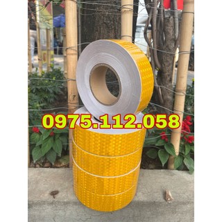 Cuộn phản quang dán màu vàng 5cm dài 45m - decan phản quang