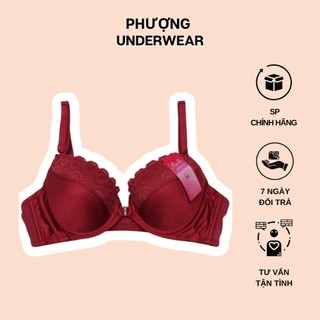 Áo ngực cài trước mút mỏng phối ren có gọng nâng ngực