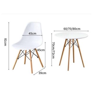 Ghế eames chân gỗ sồi