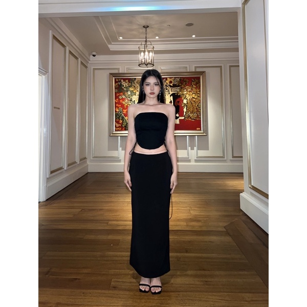 Chân váy dài Y2K - SARONG SILKY SKIRT