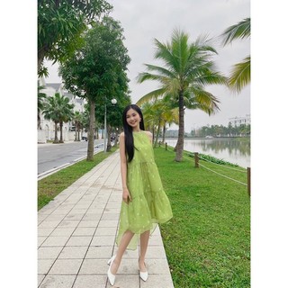 [V321] Váy yếm vạt lệch