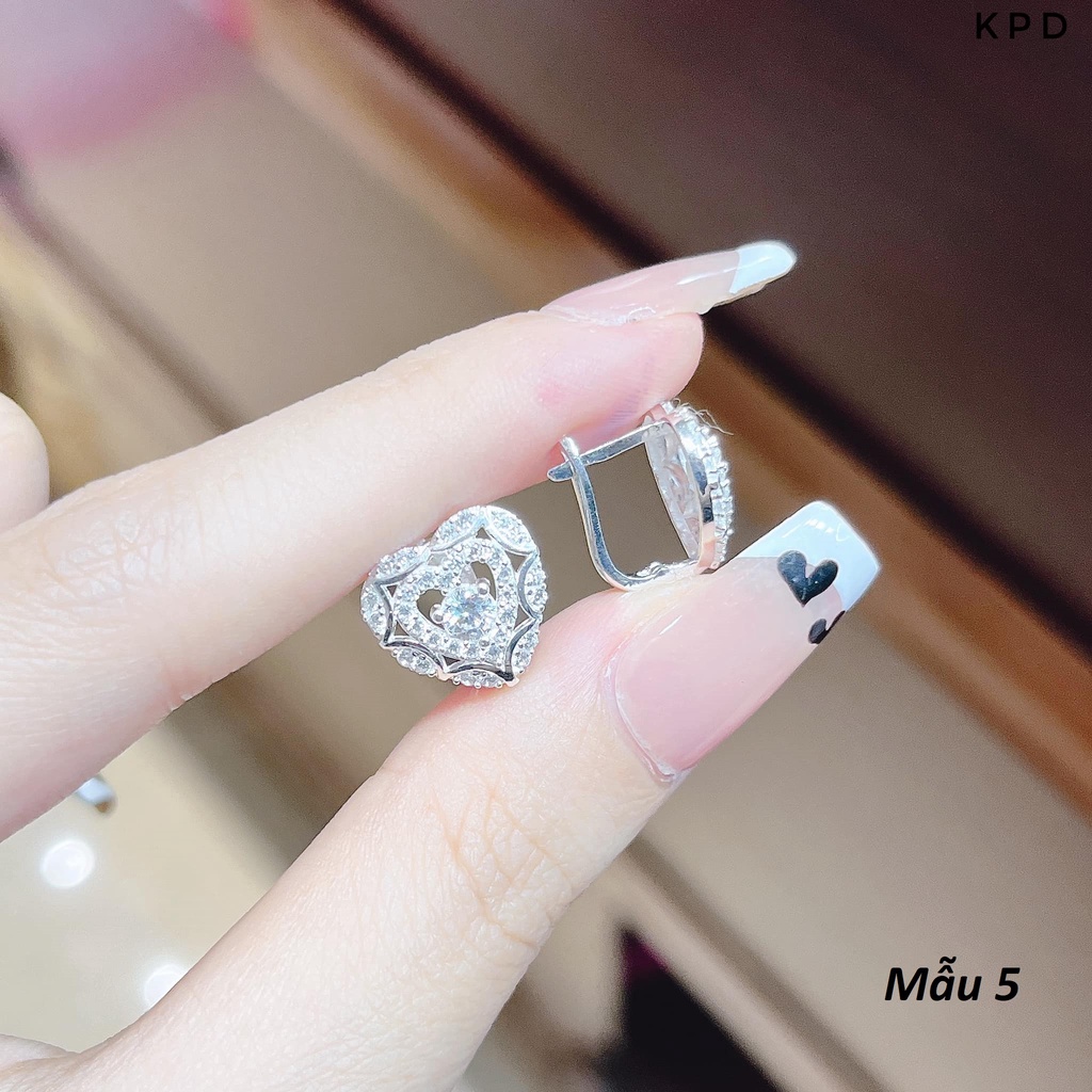 Bông tai bạc Ý khoá bật cao cấp MS98e