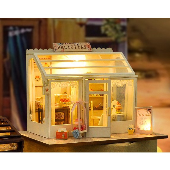 Mô Hình Nhà Gỗ DIY Tiệm Bánh Ngọt