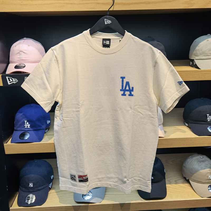 MLB Áo Thun Tay Ngắn In Hình ny / LA Thời Trang Mùa Hè