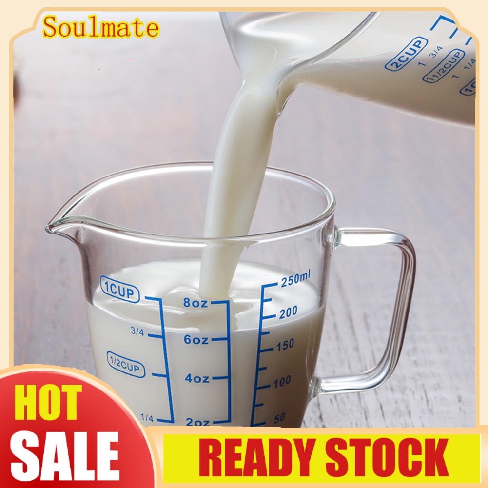 Cốc Thủy Tinh Đong Thực Phẩm Chịu Nhiệt 250ml / 500ml