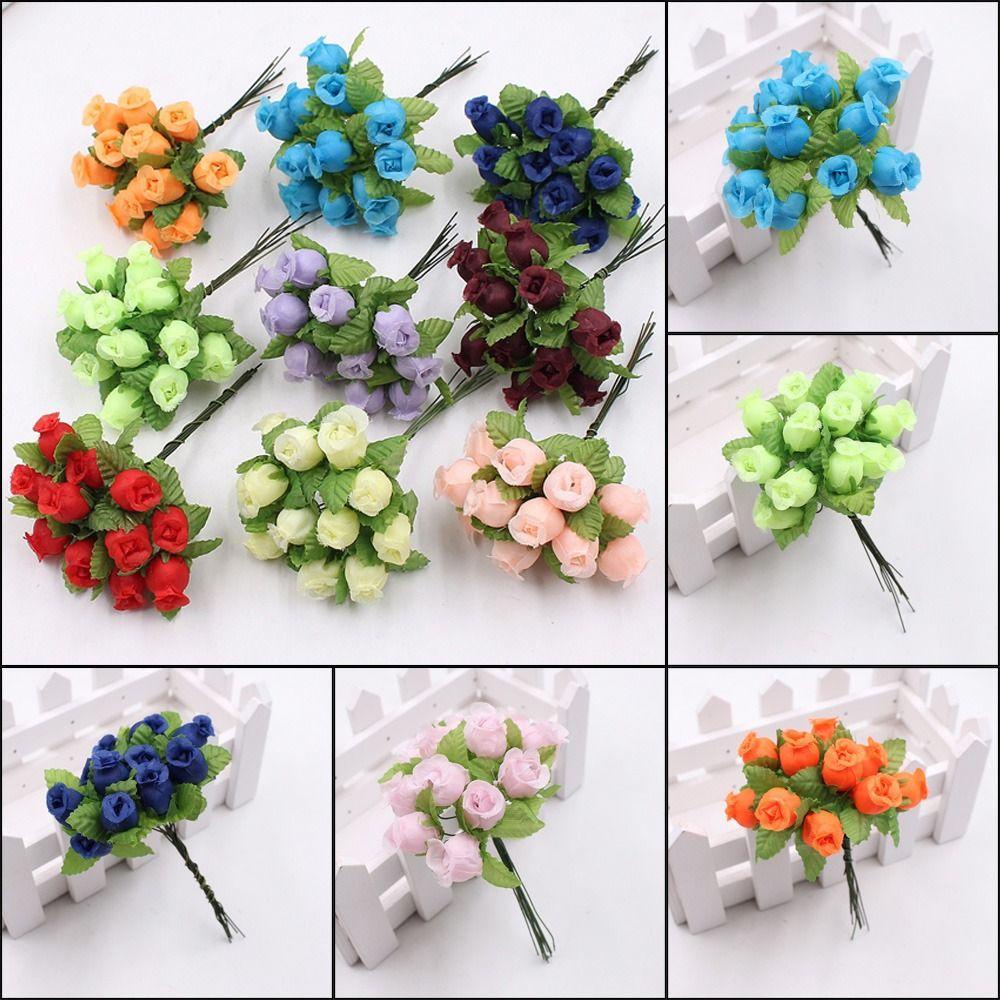 Bó Hoa Nhân Tạo 12 Bông Đa Năng Dùng Trang Trí Bàn Ghế DIY|Hoa Giả Trang Trí Tiệc Cưới Xinh Xắn