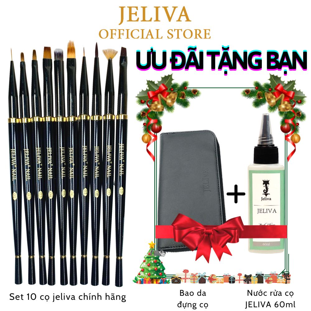 Bộ cọ nail JELIVA cao cấp 10 cây