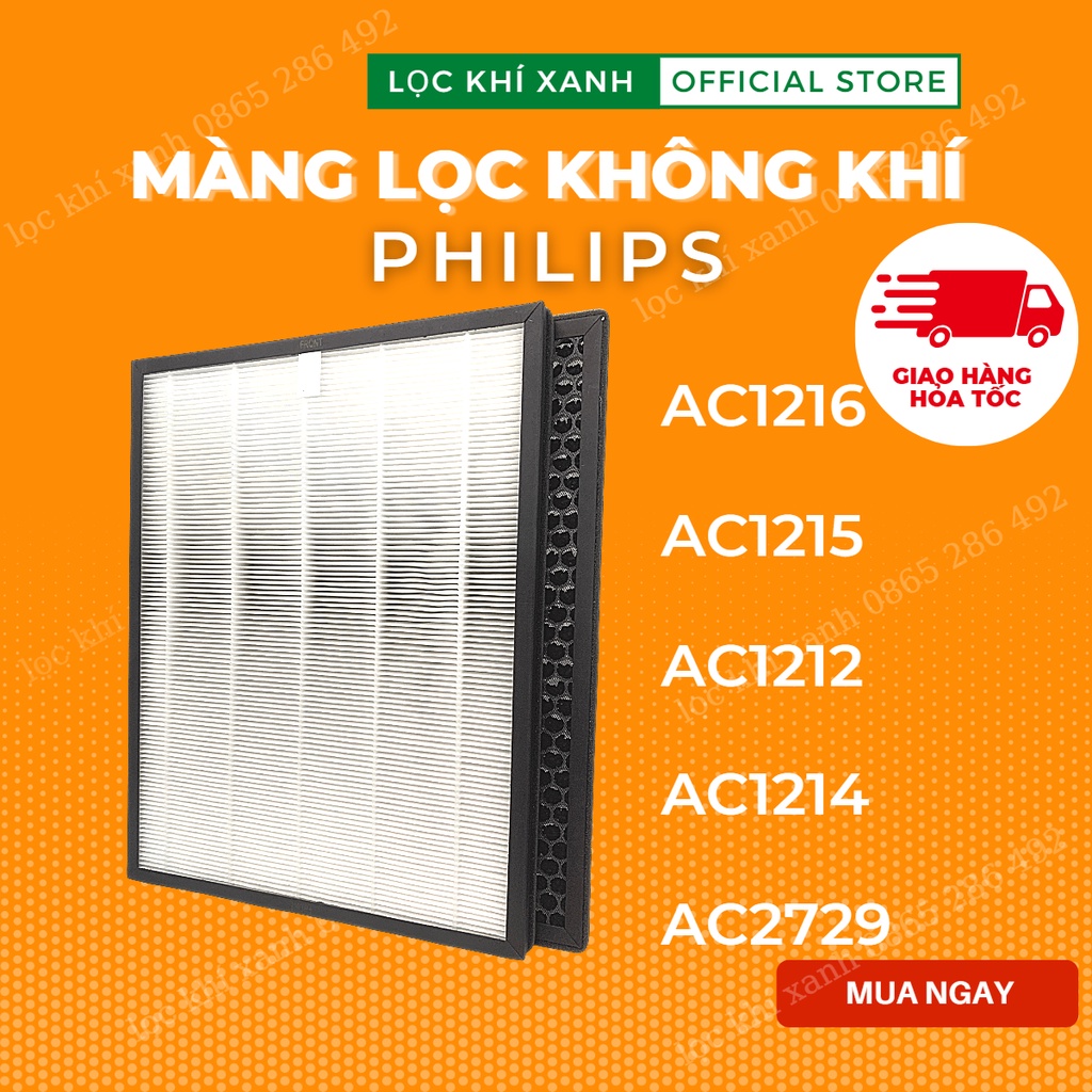 Màng lọc Philips AC2729, AC1216, AC1215, AC1212, AC1210, AC1214, Màng Hepa và màng Carbon giá rẻ - Chất lượng cao