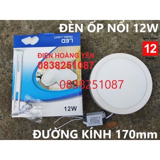 đèn mâm led ốp nổi 12w tròn ánh sáng trắng hoặc vàng