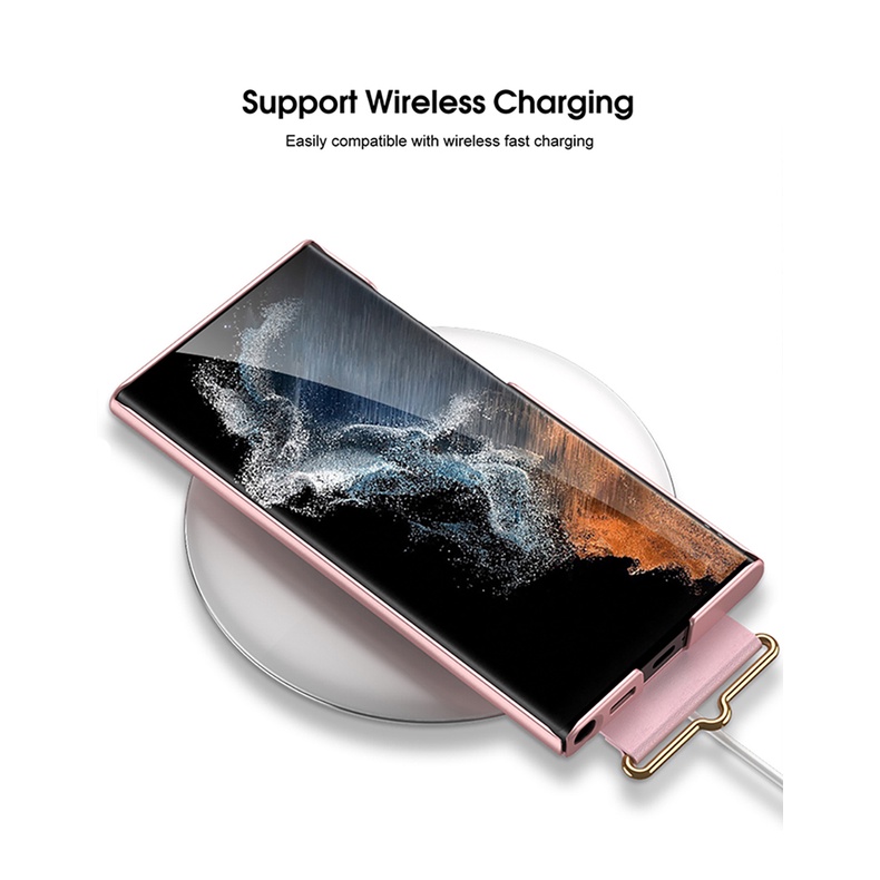 Ốp Điện Thoại Bằng Da Có Dây Vòng Tay Cho Samsung Galaxy S23 / S23 Plus / S23 Ultra