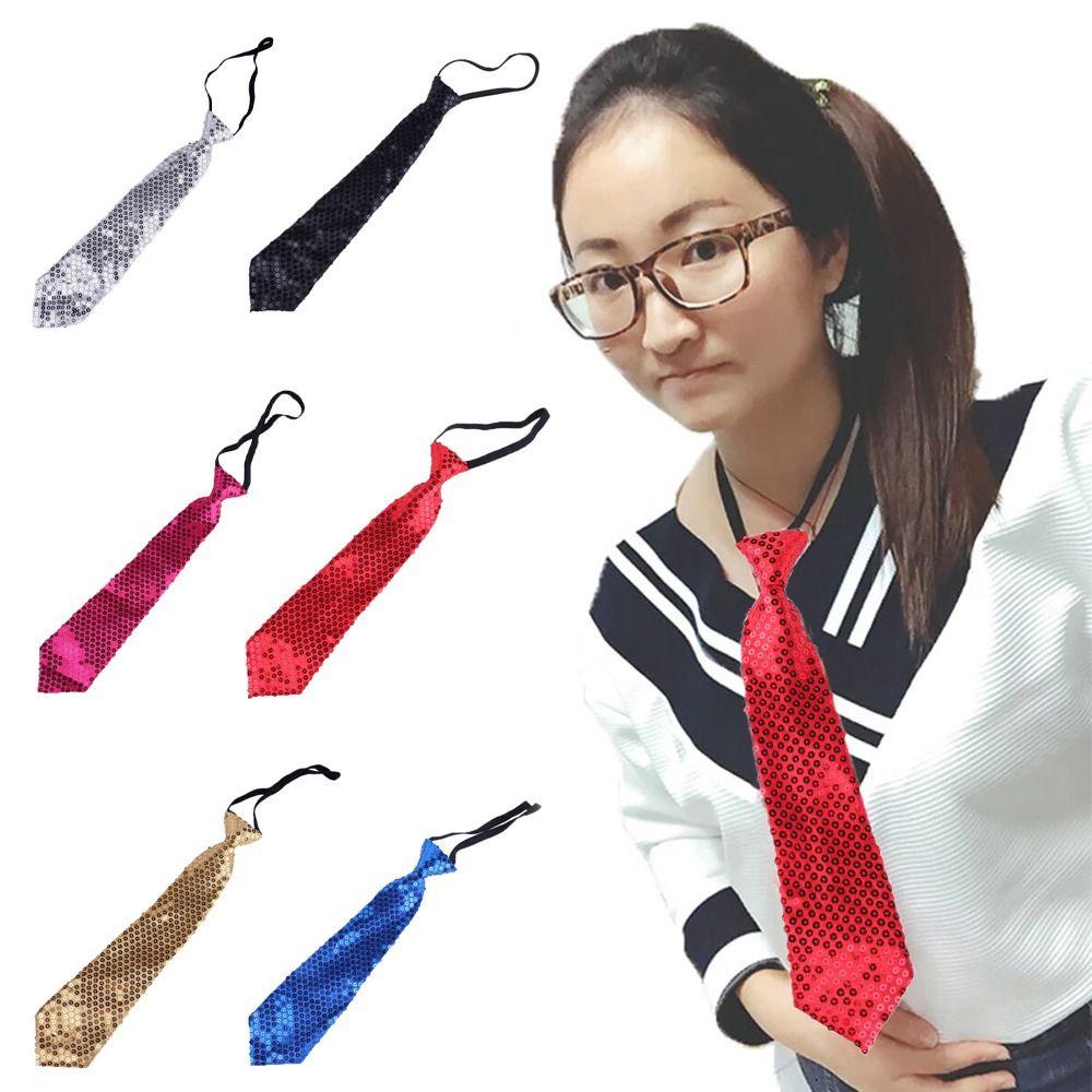 LOMBARD Cà Vạt Đính Kim Sa Lấp Lánh Kiểu Hàn Quốc Cá Tính Cho Nam Và Nữ