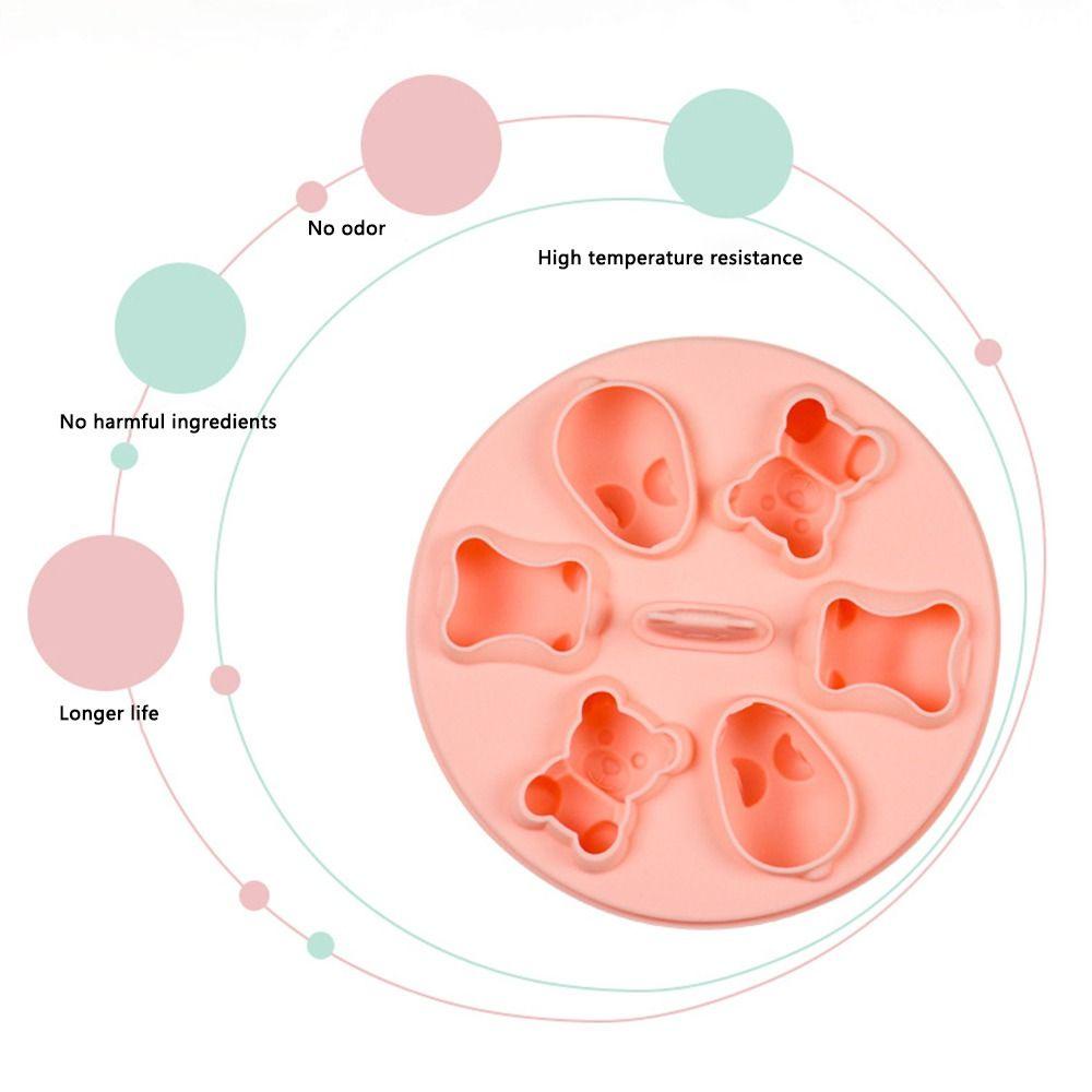LAKAMIER Khuôn Làm Bánh Pudding Bằng Silicone Hình Hoạt Hình Cho Trẻ Em