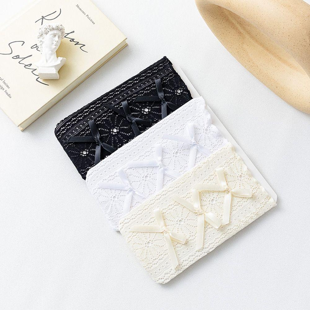 Đôi Vớ Dài Phối Ren Rỗng Thoải Mái Đính Nơ Ngôi Sao Ngọt Ngào Cho Bé Gái