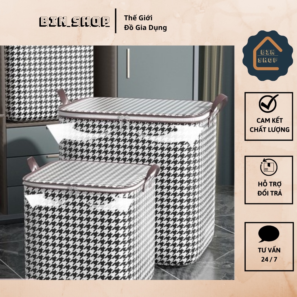 Giỏ đựng quần áo bằng vải CỠ LỚN, Túi đựng chăn màn đa năng (có thể gấp gọn), Giỏ cất trữ trang trí - Bin Shop