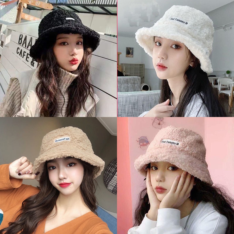 Mũ bucket lông cừu nón tai bèo trơn vành siêu hit hot thời trang Unisex phong cách Hàn Quốc dành cho nữ nam PUKIXI M108