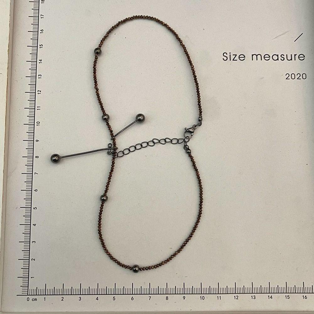 LOMBARD Vòng cổ Đồng Y2K Đính Đá Quý Nhân Tạo Thanh Lịch Cho Nữ